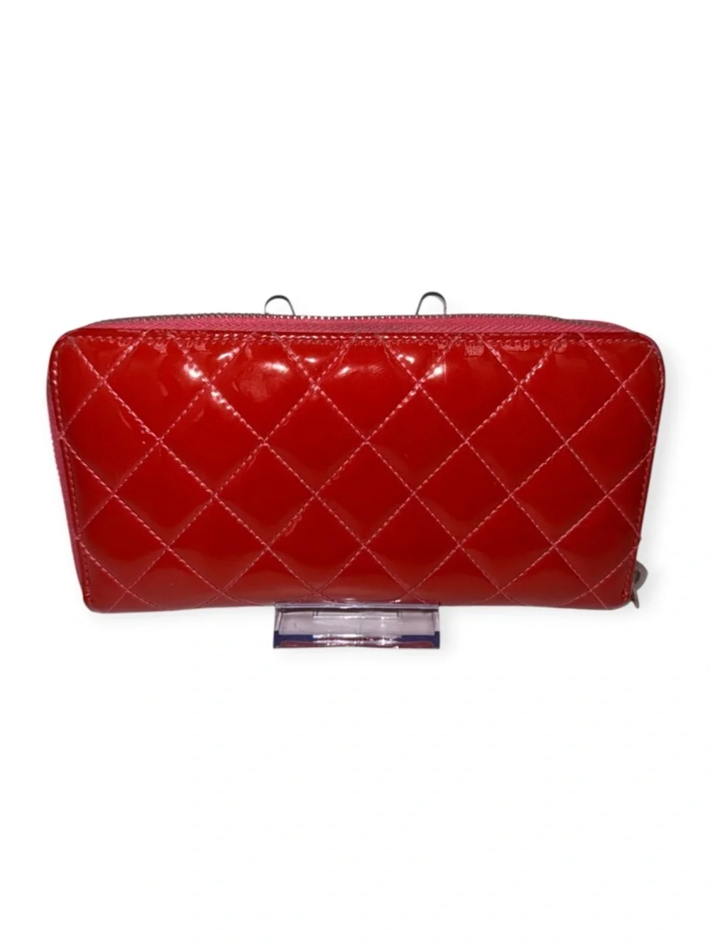 Chanel Matelassé Patent Long Wallet Pink-Orange | Authentic COA + NFT